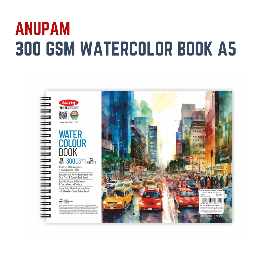 Anupam Watercolour Wire-O Sketchbook | 300 GSM