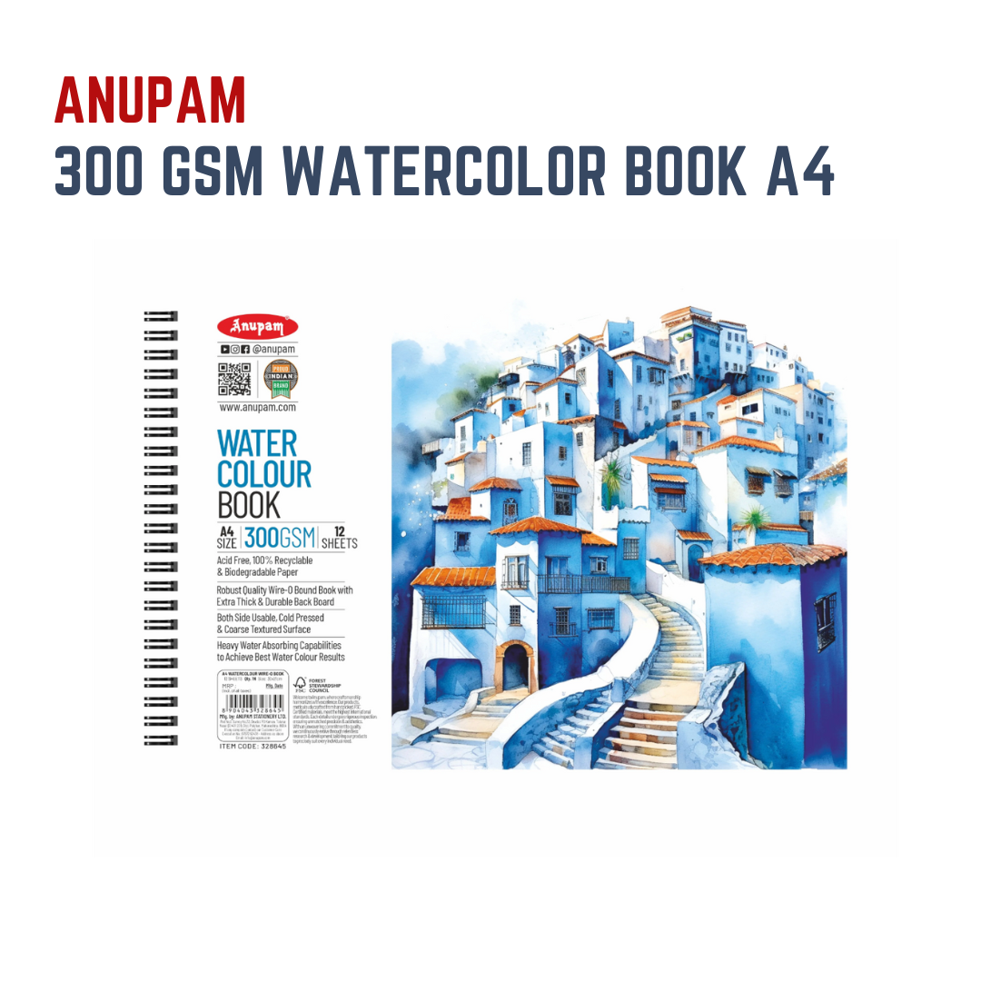 Anupam Watercolour Wire-O Sketchbook | 300 GSM