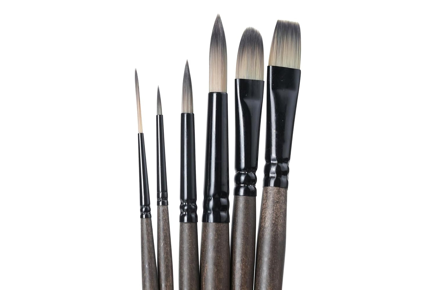 Brustro AquaStrokes Artist Brushes | Set of 6 | Ideal for Watercolour, Gouache, Acrylics, Oil Brush