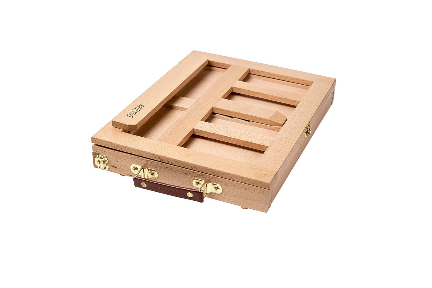 Brustro Artists Small Desk Box Easel, Holds Canvases Upto 11.8"