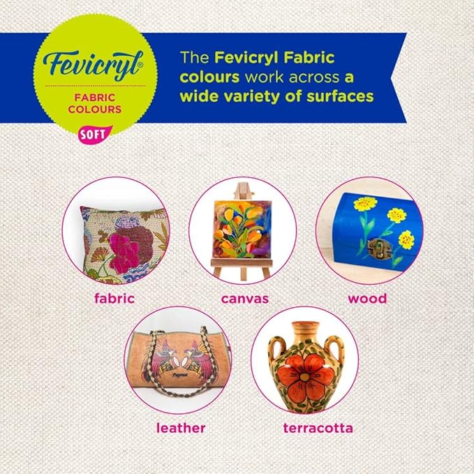 Fevicryl Fabric Colours Soft 10 shades