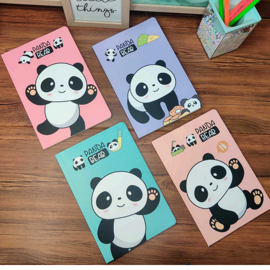 Panda Ruled Diary (Purple)