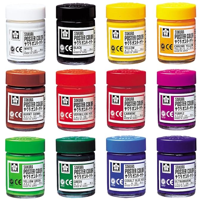 Sakura Poster Colors Set of 12