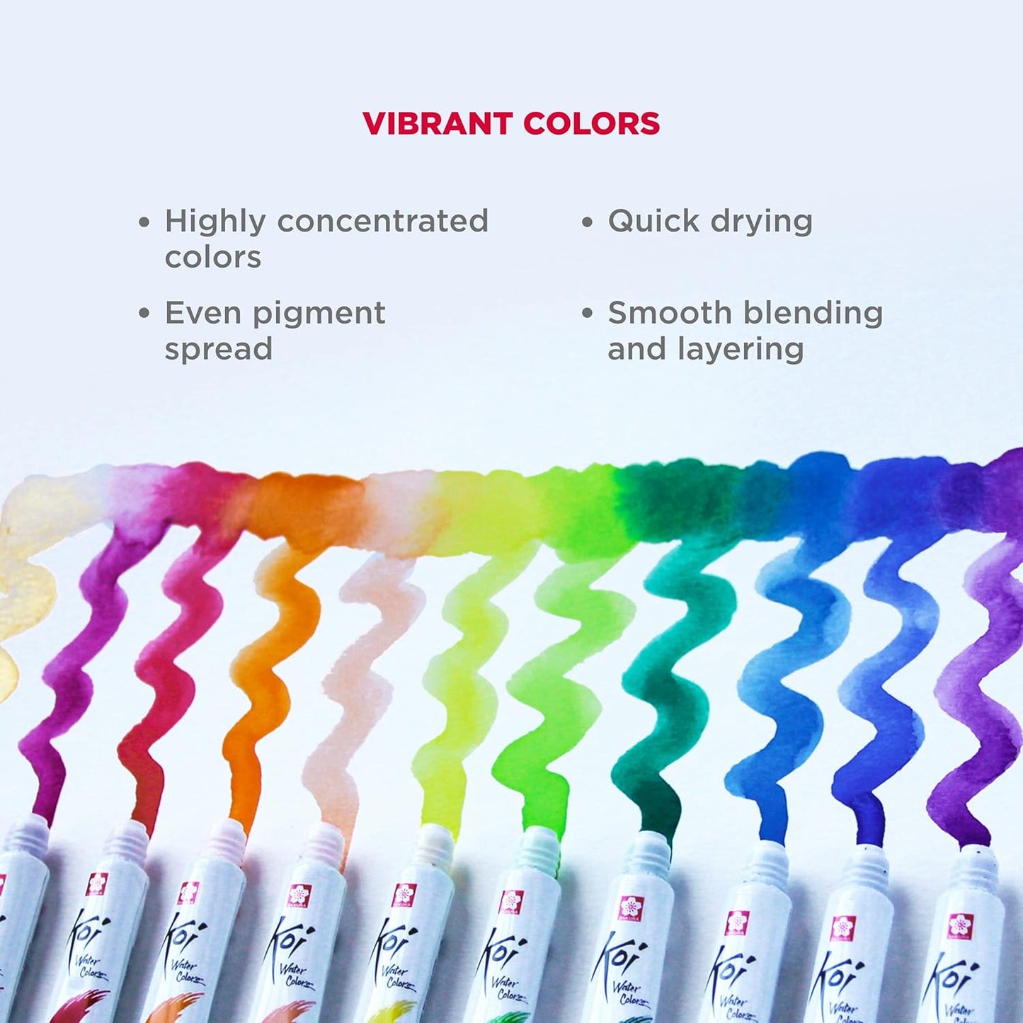 Sakura Koi Water Tube Watercolors, 24 Colors