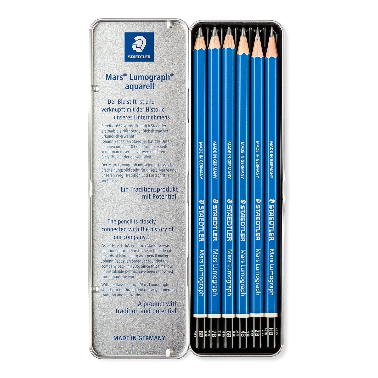 Staedtler Mars Lumograph 100G6 Soft Grades Set of 6