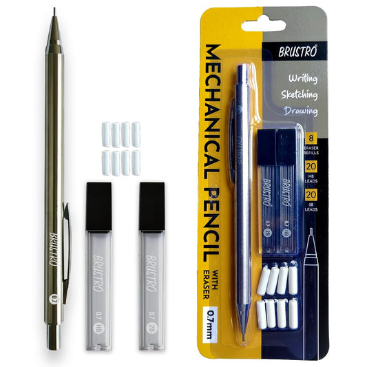 BRUSTRO Mechanical Pencil Set - 0.7 mm - Stationery Plug