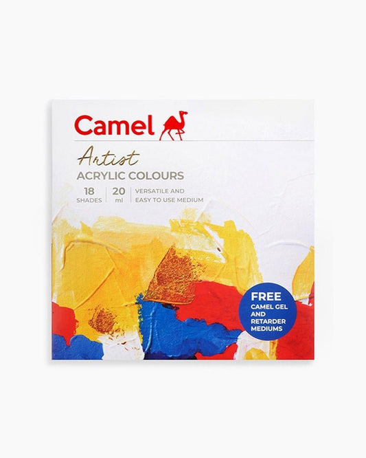 Camel Artist Acrylic Colors Set - 18 shades - Stationery Plug