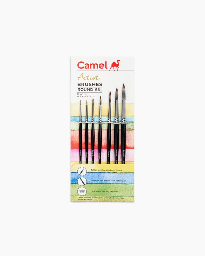 Camlin Artist Brushes Round 68 Series Set - Stationery Plug