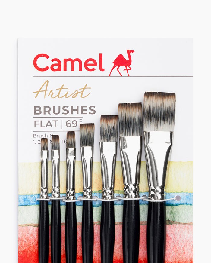 Camlin Artist Flat Brushes 69 Series Set - Stationery Plug