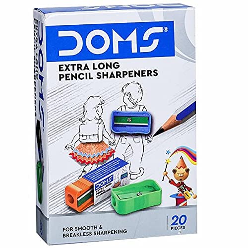 Doms Extra Long Pencil Sharpener Box Pack | Pack of 20 Pieces - Stationery Plug