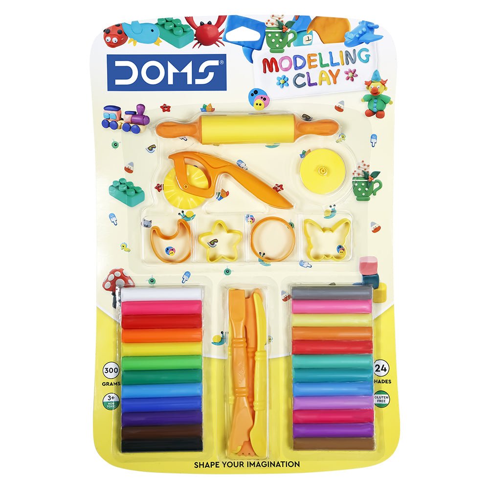 Doms Modelling Clay Set of 24 - Stationery Plug