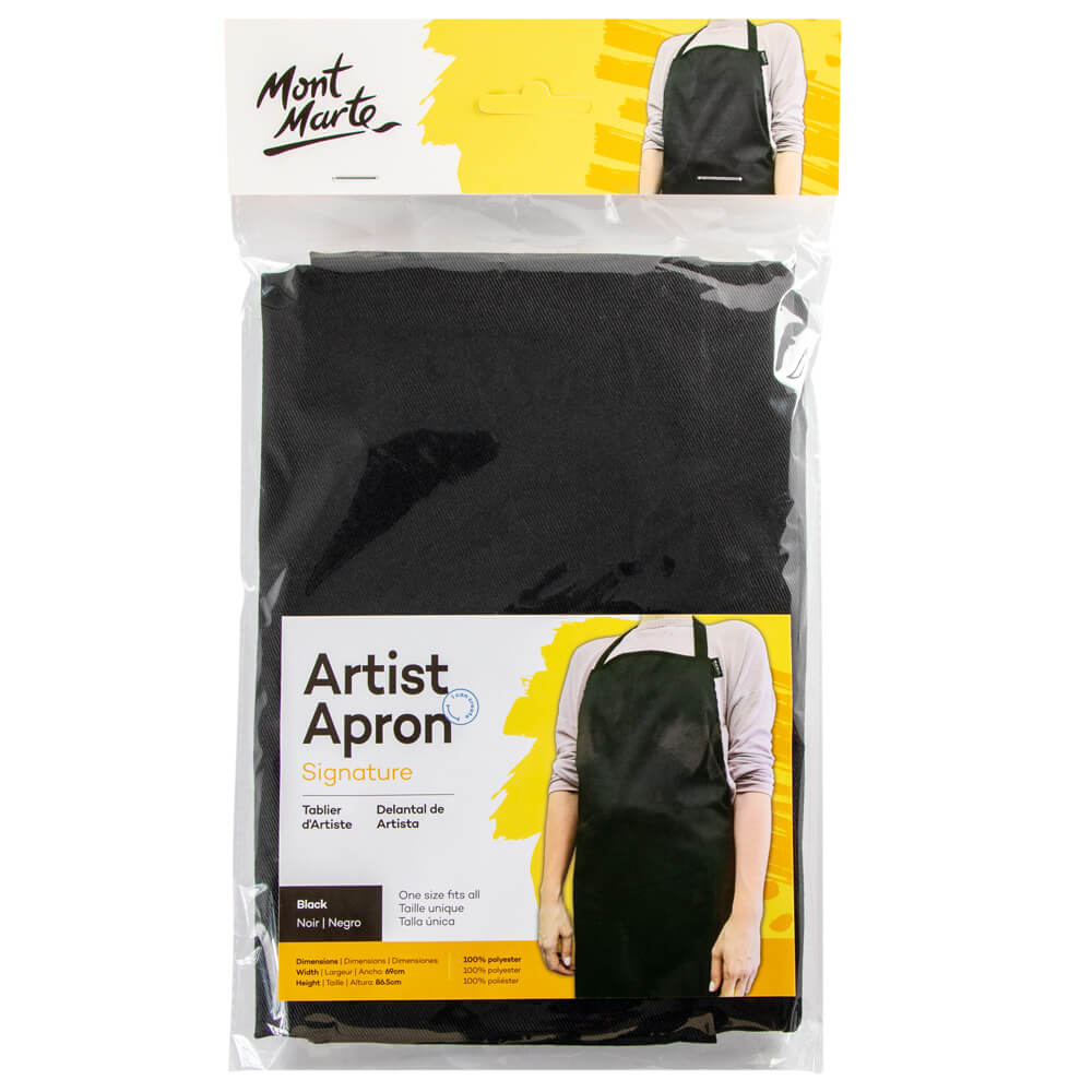 Mont Marte Artist Apron (Black) - Stationery Plug