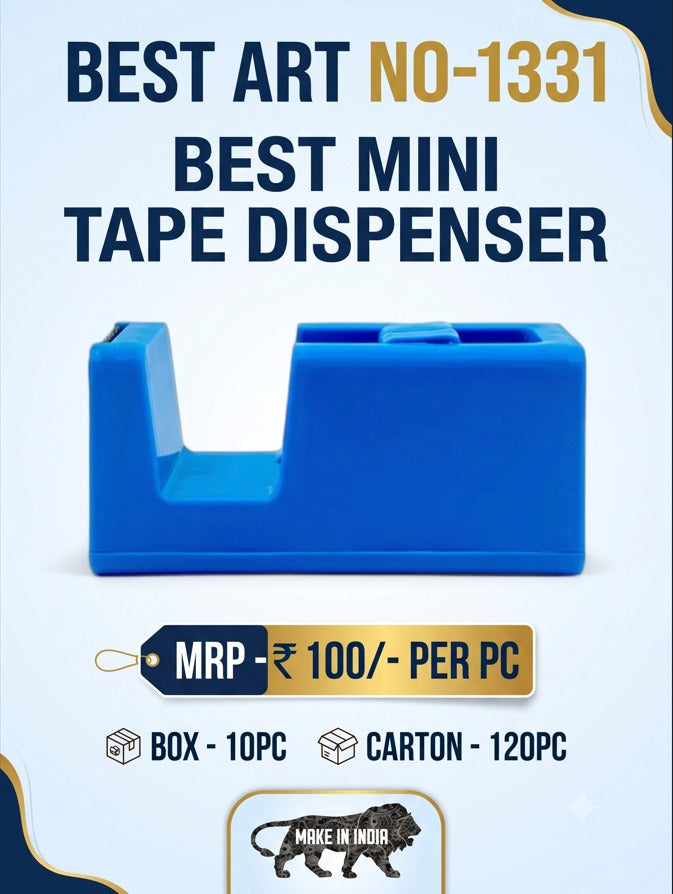 Best Mini Tape Dispenser ( Small Tape Dispenser) with Stainless Steel Blade MRP-100/- Per Pc