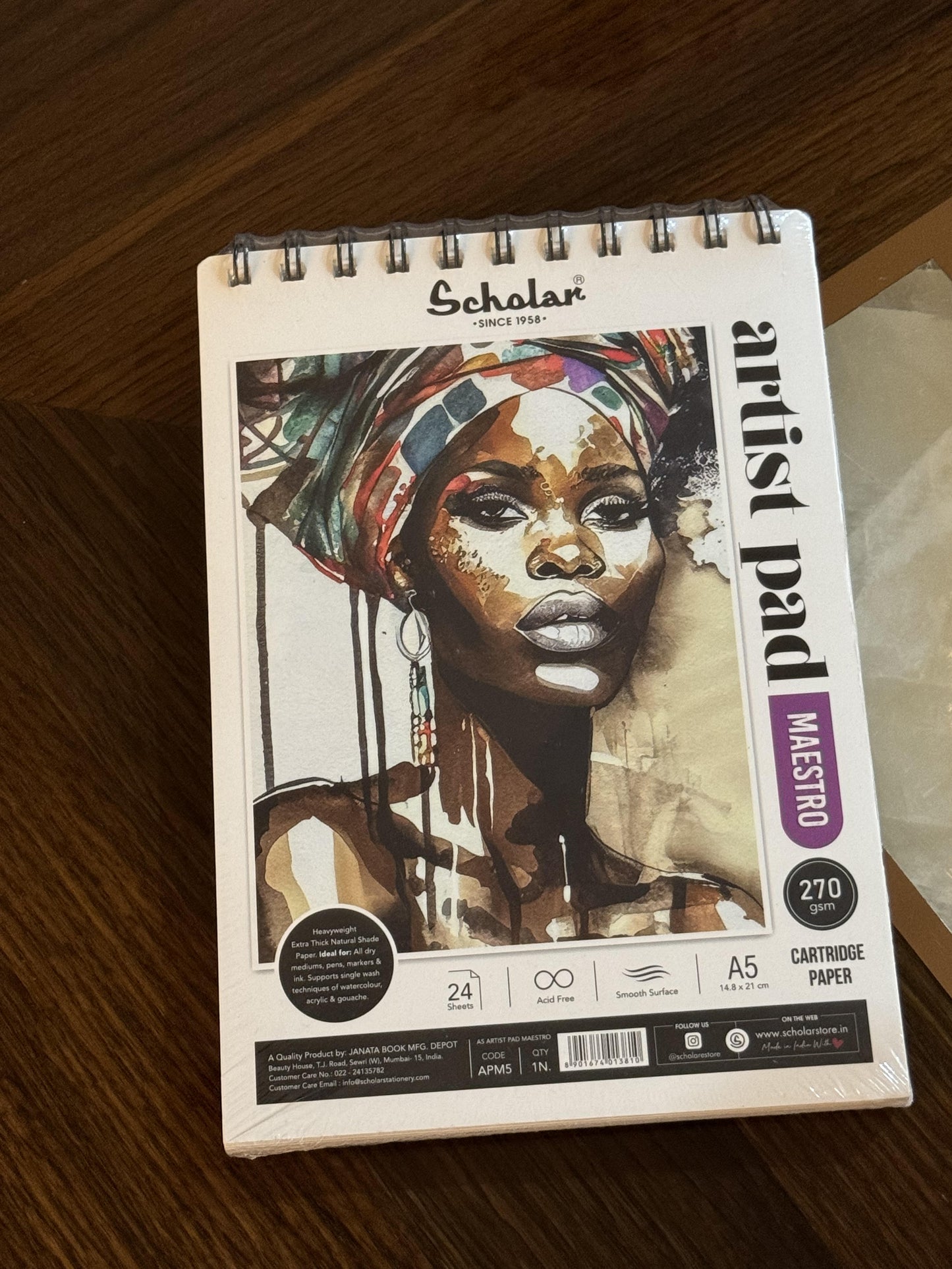 Scholar Artist Pad - Maestro 270 gsm (24 Sheets) - Stationery Plug