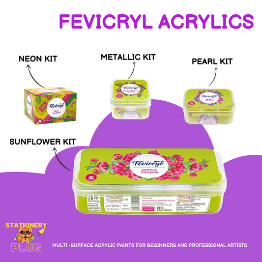 Stationery Plug Acrylic Kit for Beginners + Free Brush