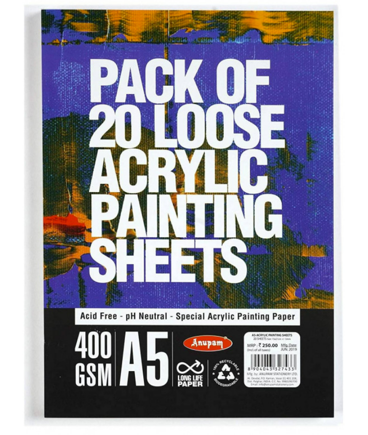 Anupam Acrylic Painting Loose Sheets | 400 GSM
