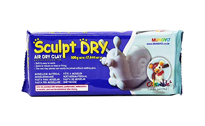 Mungyo Sculpt Dry-White Air Dry Clay 500g