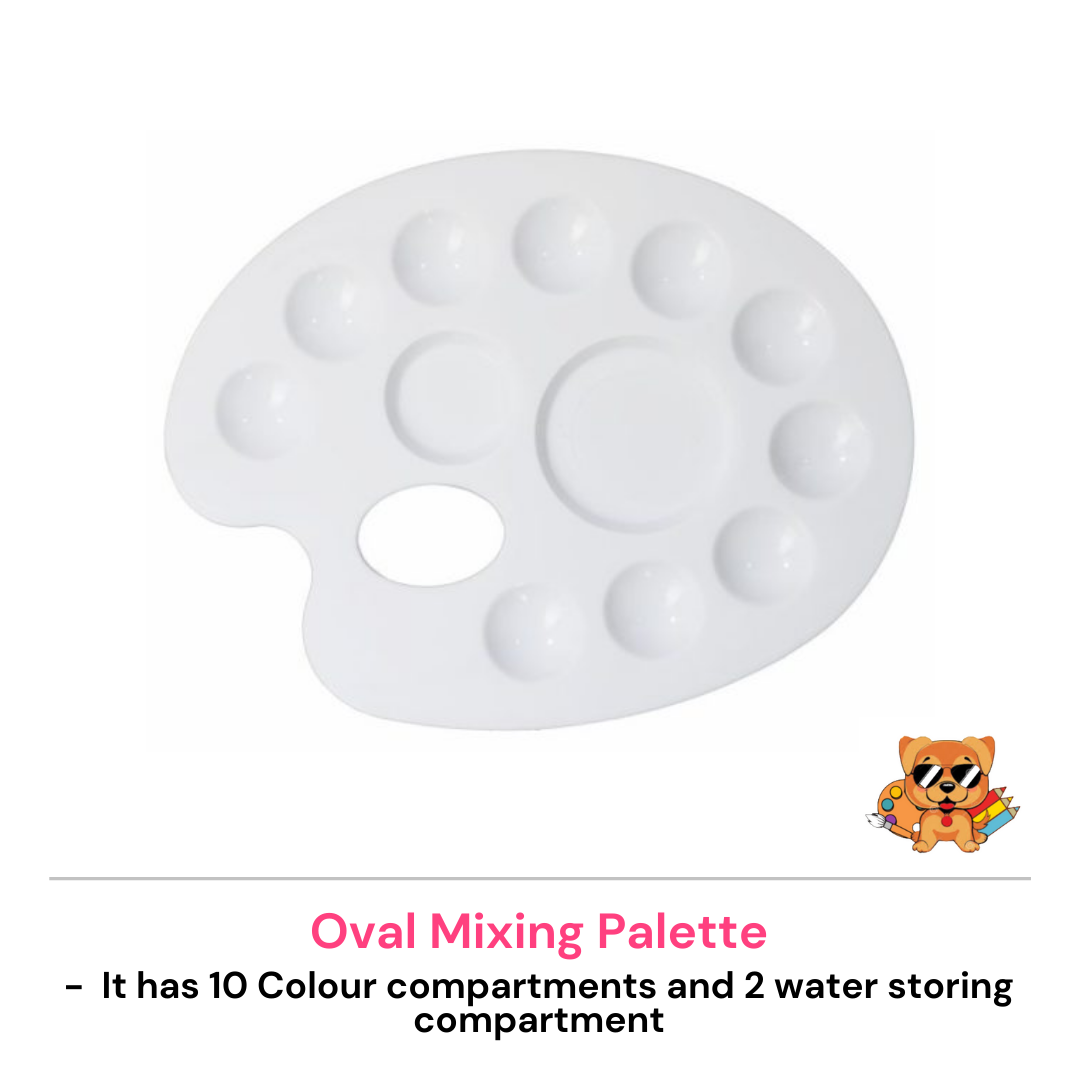 Oval Colour Mixing Palette