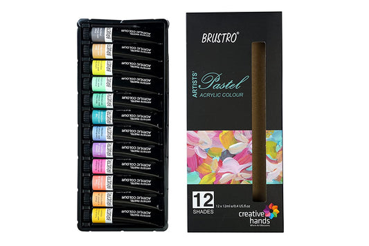 Brustro Acrylic Pastel Colours Set of 12 - Stationery Plug