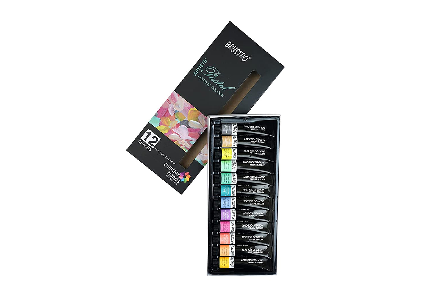 Brustro Acrylic Pastel Colours Set of 12 - Stationery Plug