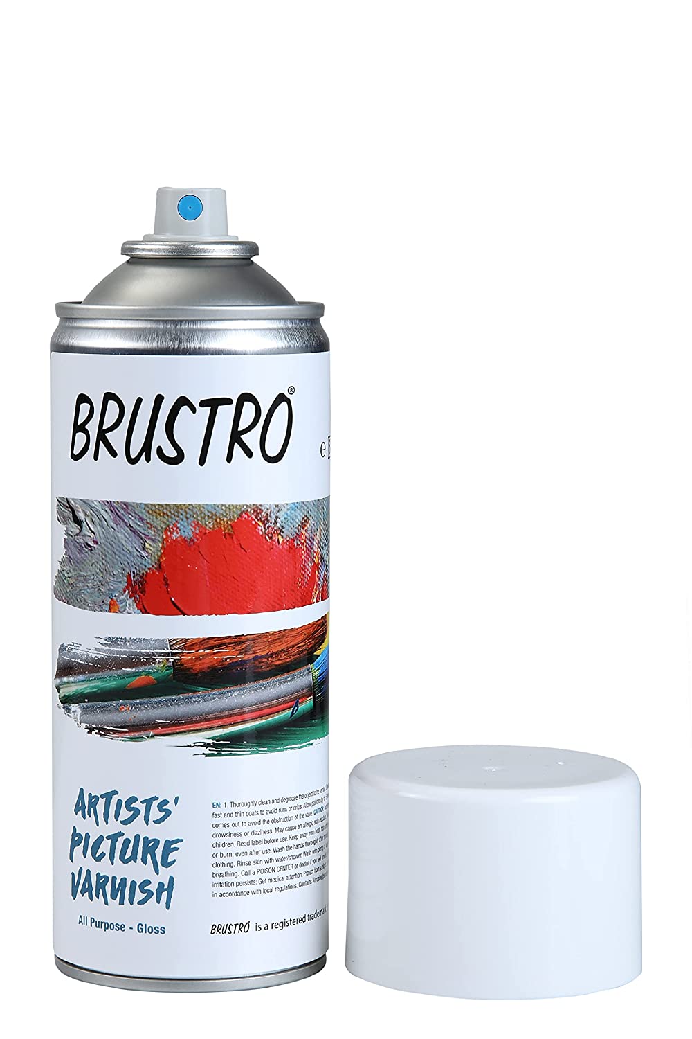 Brustro Artists ’ Varnish - Gloss - 400 ml Spray Can - Stationery Plug