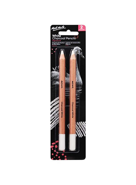 Mont Marte White Charcoal Pencil Set of 2 - Stationery Plug