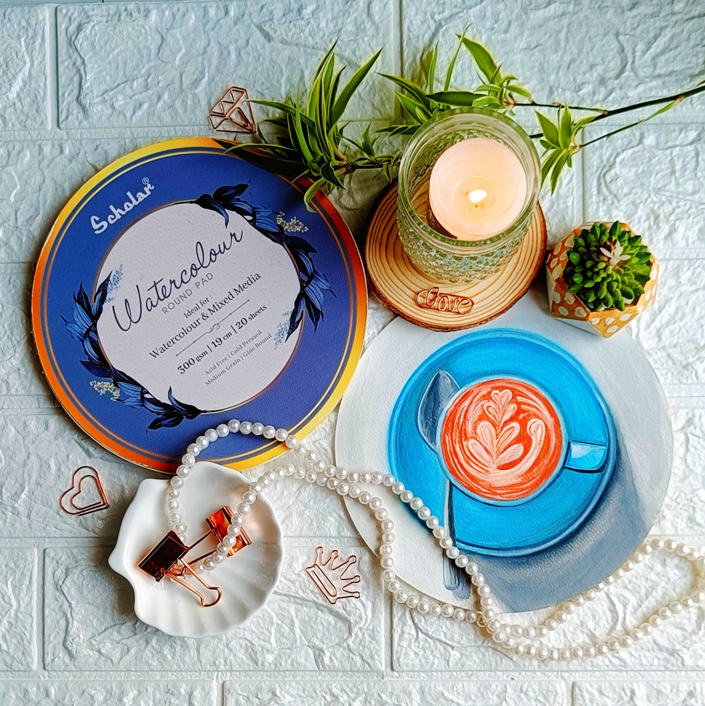 Scholar Watercolour Round Pad 300 GSM - Stationery Plug