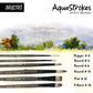 Brustro AquaStrokes Artist Brushes | Set of 6 | Ideal for Watercolour, Gouache, Acrylics, Oil Brush