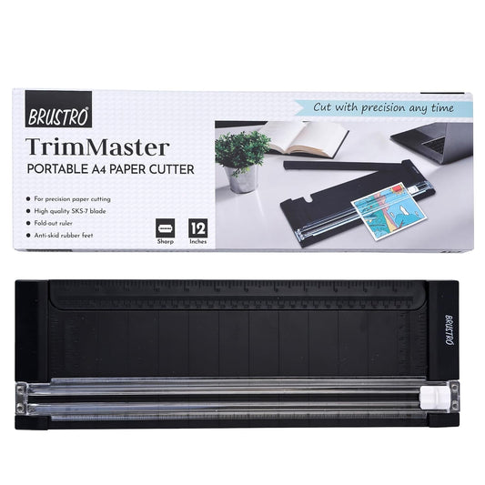 Brustro Trim Master Small Paper Trimmer, Portable A4 Paper Cutter | 12 Inches, SKS-7 Blade