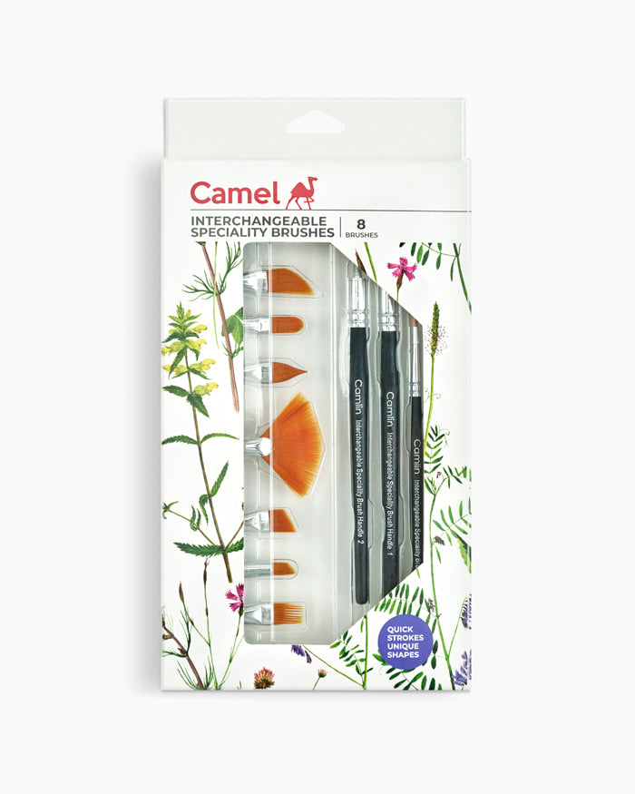 Camlin Interchangeable Speciality Brushes – 8 Brushes