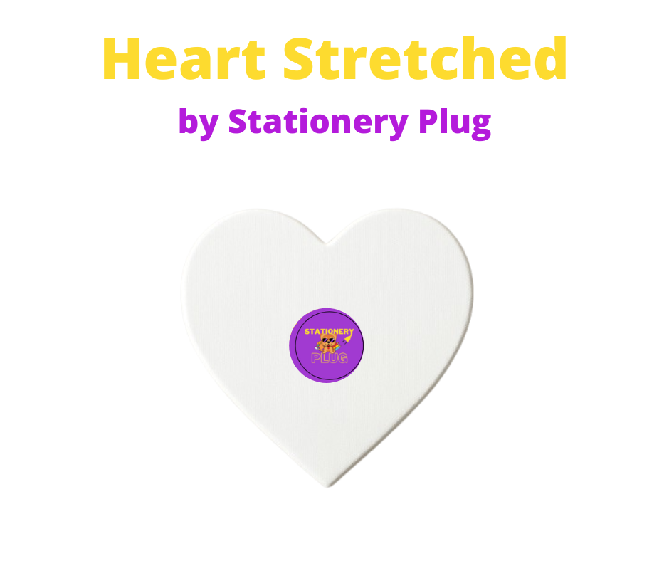 Stationery Plug Professional Heart Stretched Canvas