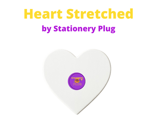 Stationery Plug Professional Heart Stretched Canvas