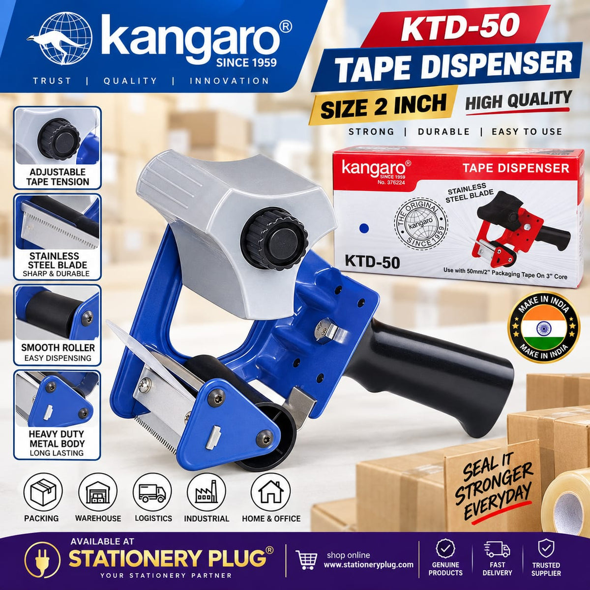 KANGARO KDT -50 PACKIING TAPE DISPENSER  SIZE 2 INCH