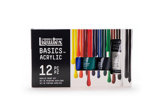 Liquitex Basics Acrylic Paint Set of 12, 22ml