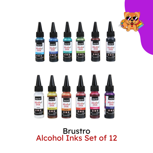 Brustro Alcohol Ink Set of 12 (20ml Each)
