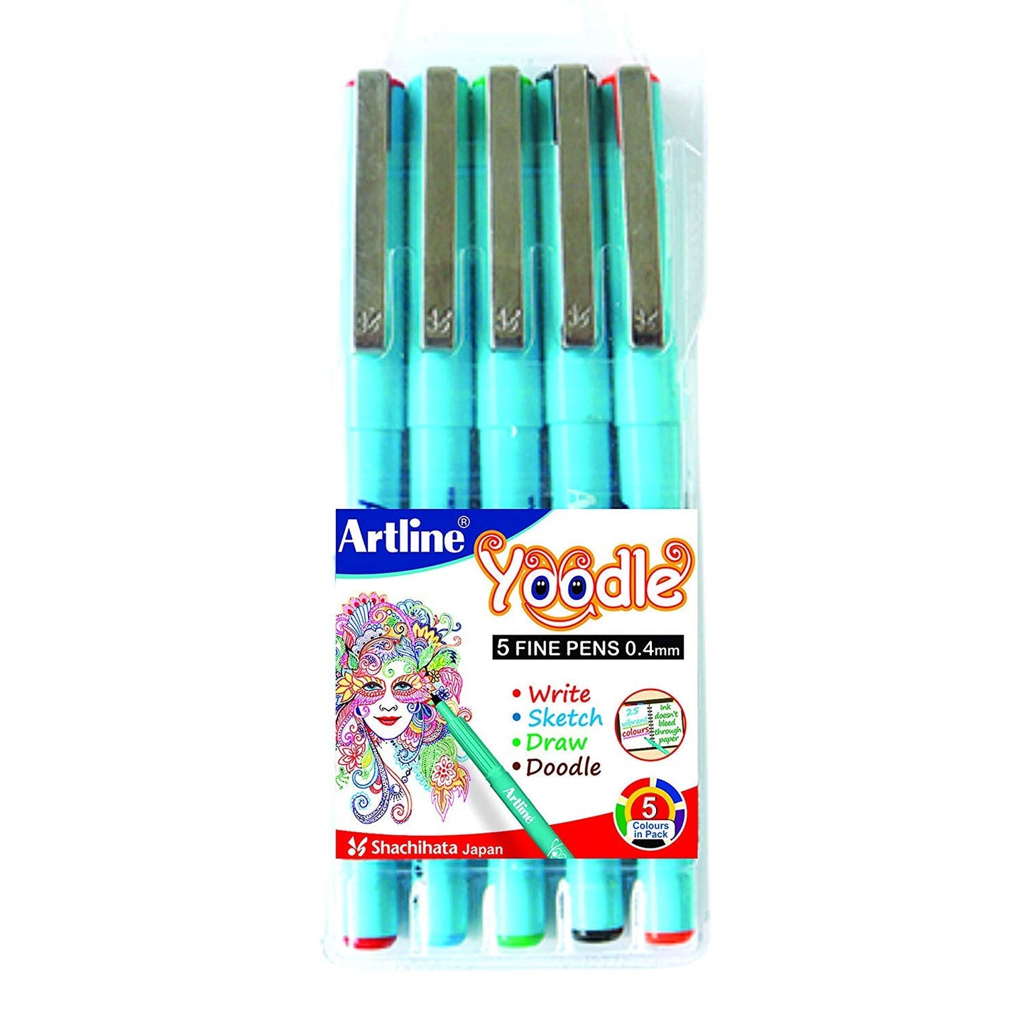 Artline Yoodle Fine Line Coloured Pen Set | 0.4 mm | For Sketching|Doodling|Anime|Journal