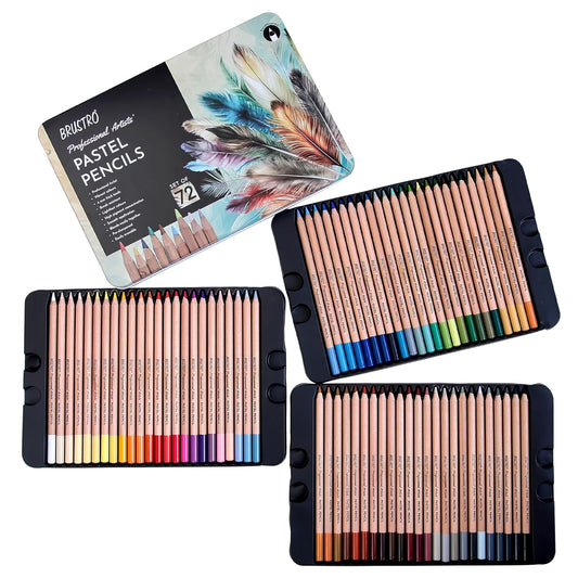Brustro Artists Pastel Coloured Pencils Set of 72 - Stationery Plug