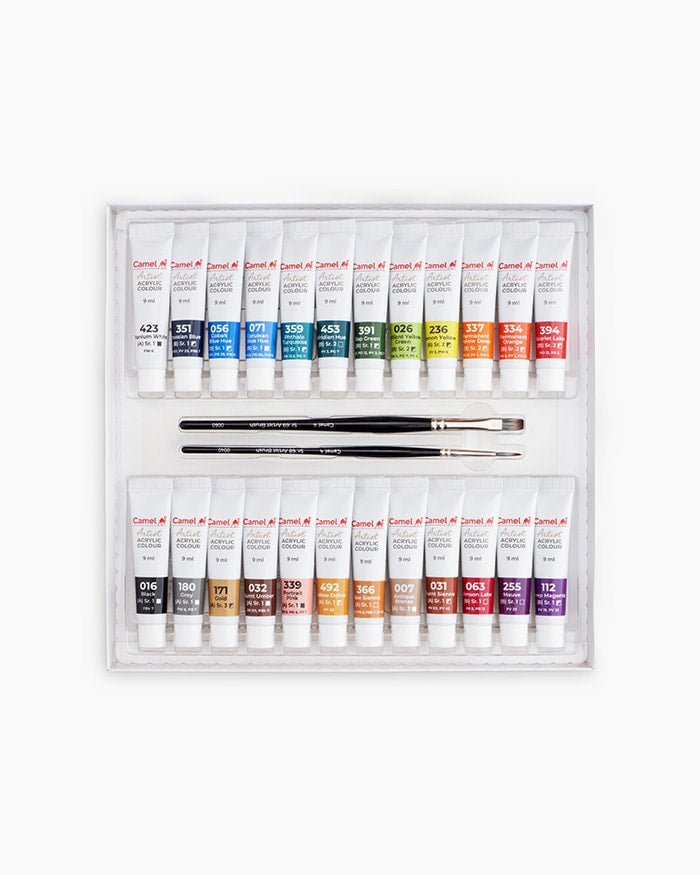 Camel Artist Acrylic Colors Set - 24 shades - Stationery Plug
