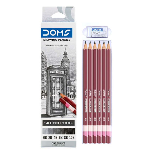 Doms Graphite Pencil Set of 6 - Stationery Plug