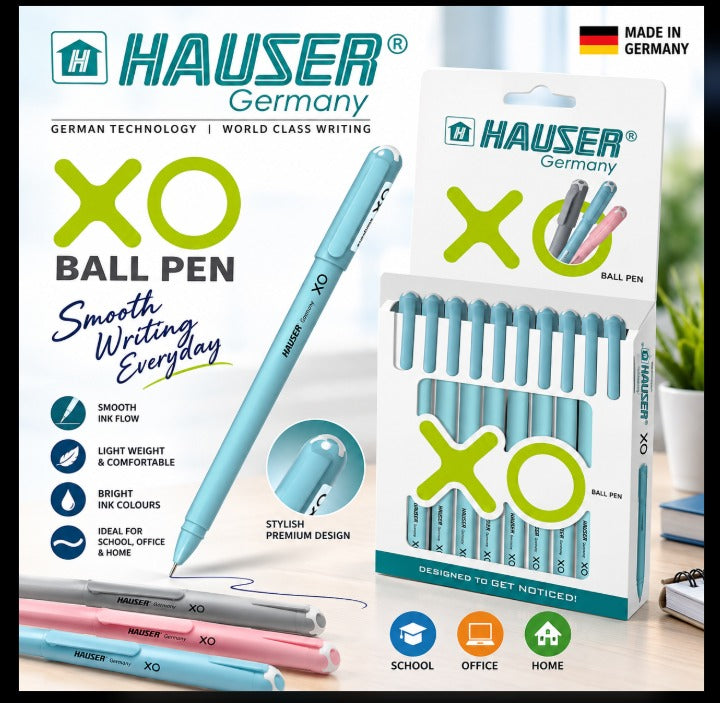 Hauser xo Ball Pens Mrp-10 Per pc Pack -10 pc  ( Pack Mrp-100 )