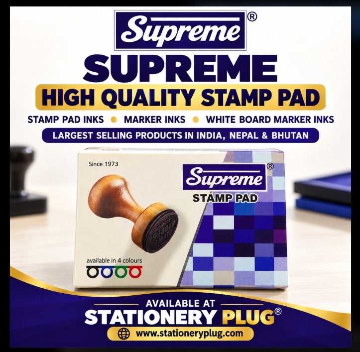 Supreme Stampad Medium Size Mrp-45 Per pc ( Wholsale Pack -15pc )  Availabel Colour Blue
