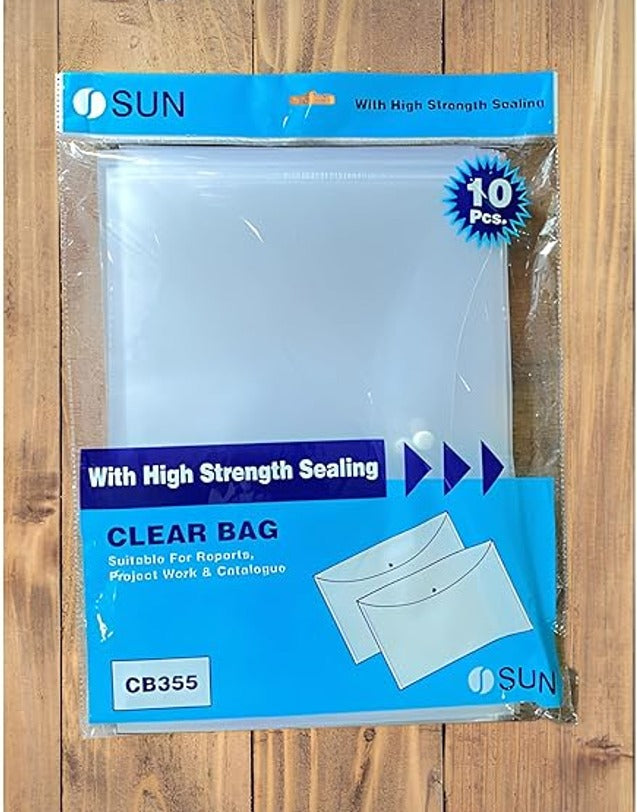 Sun My Clear Bag ( Folder )  Pack of 10 pc  ( Art No. CB -355 )