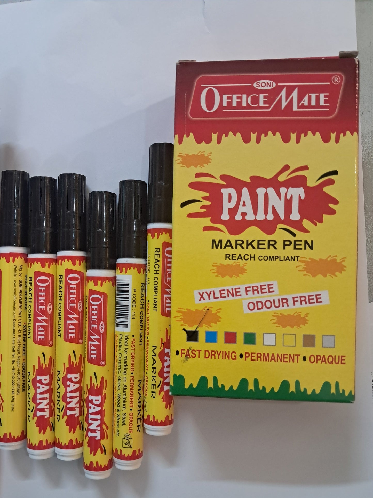 office Mate Paint Marker ( Black )