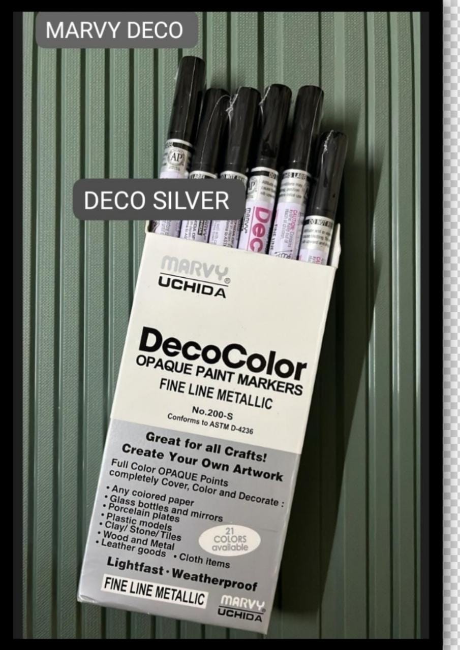Marvy Deco Colour ( Silver Paint  Marker ) Art No. 200-S