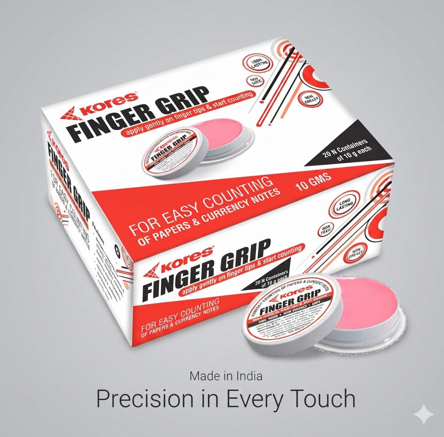 Kores Finger Grip 10gms MRP-30 Per pc ( Box -20pc ) Box Mrp- 600
