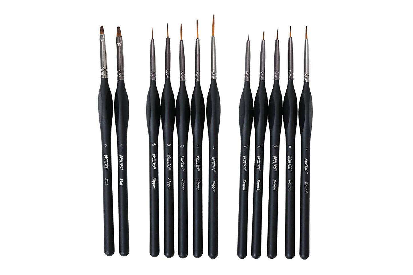 Brustro Artists ’ Miniature Brush Set | Watercolour & Acrylic | Set of 12