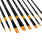 Brustro Artists Gold Taklon Set of 10 Brushes for Acrylics, Oil and Watercolour - Long Handle
