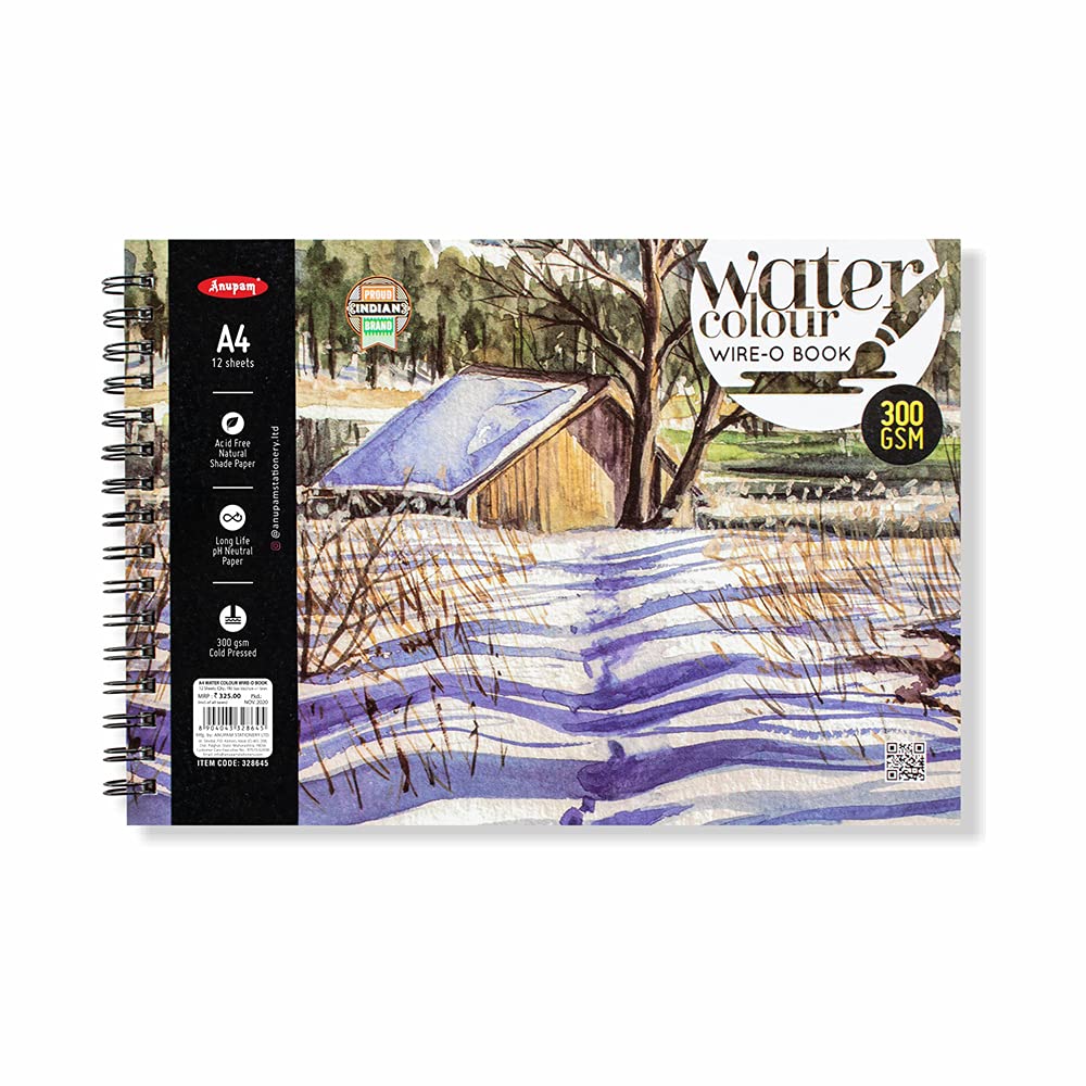 Anupam Watercolour Wire-O Sketchbook | 300 GSM