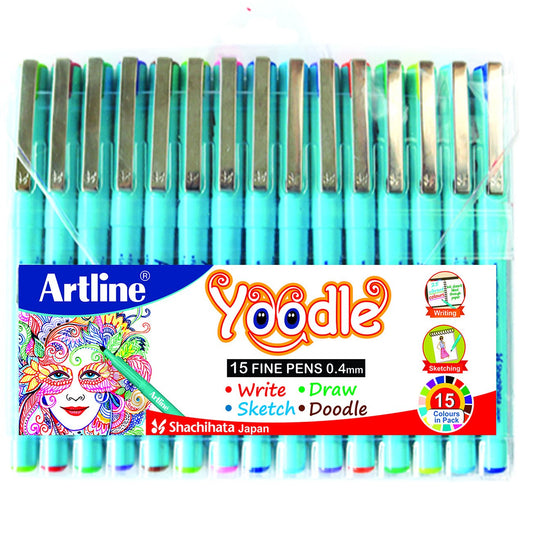 Artline Yoodle Fine Line Coloured Pen Set | 0.4 mm | For Sketching|Doodling|Anime|Journal