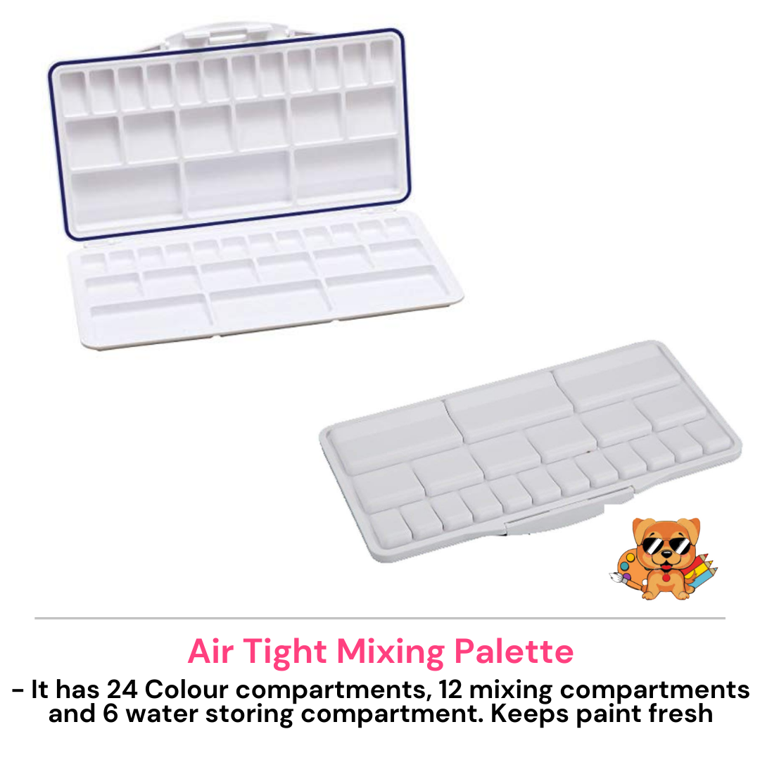 Air Tight Foldable Colour Mixing Box Palette – Stationery Plug